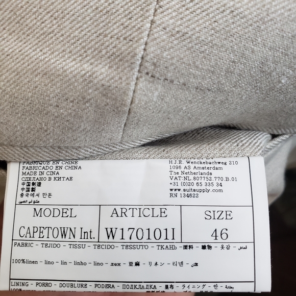 Suitsupply linen waistcoat with lapels 36R - Picture 5 of 5